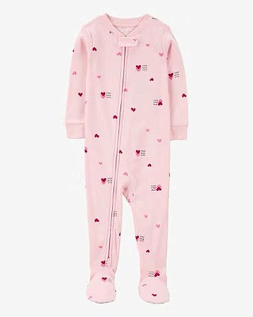 Pijama com pezinho Coração Namorados - 2T (2 a 3 anos) - Carter's
