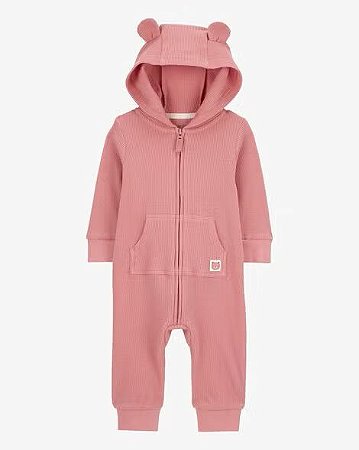 Macacão com Capuz Urso Rosa - 18m (12 a 18 meses) - Carter's