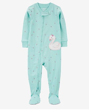 Pijama com pezinho Cisne Verde Água - 5T (5 a 6 anos) - Carter's