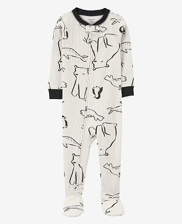 Pijama com pezinho Branco Urso - 2T (2 a 3 anos) - Carter's