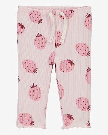 Calça Strawberry Rosa - 9m (6 a 9 meses) - Carter's