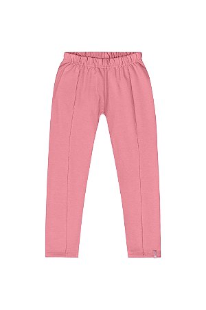 Calça Legging em Molecotton Rosa Morango - Tam 4 - Quimby