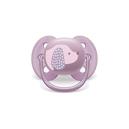 Chupeta Ultra Soft Individual Dog Lilás - 6 a 18 meses - Philips Avent