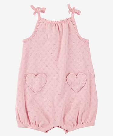 Romper Bolsos Coração - 24m (18 a 24 meses) - Carter's