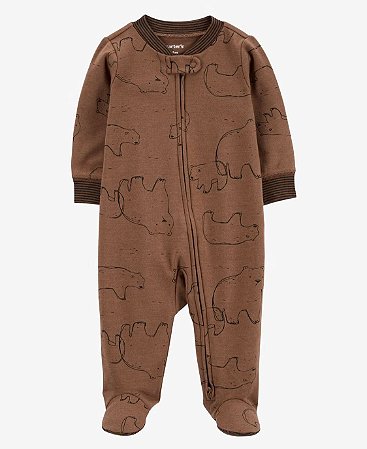 Pijama com pezinho Urso Polar Marrom - RN - Carter's