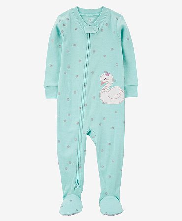 Pijama com pezinho Cisne Verde Água - 2T (2 a 3 anos) - Carter's