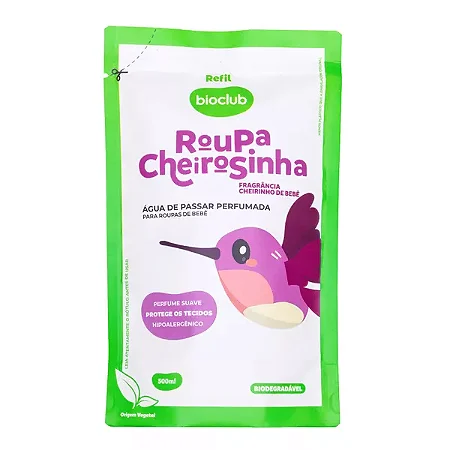 Refil Água de Passar Cheirinho de Bebê 500 ml - Bioclub