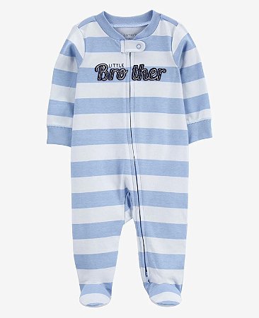 Pijama Little Brother Listrado - 9m (6 a 9 meses) - Carter's