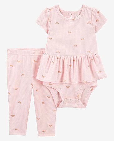 Conjunto Peplum Arco Iris - 24m (18 a 24 meses) - Carter's