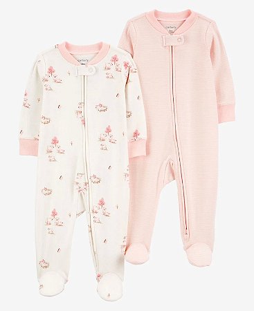 Kit 2 Pijamas Ovelhinha Rosa - 6m (3 a 6 meses) - Carter's