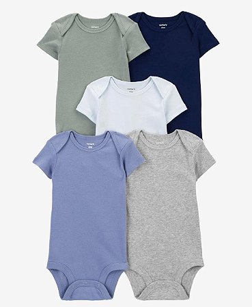 Kit Body Tons de Azul - 6m (3 a 6 meses) - Carter's