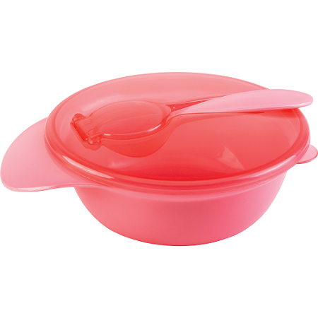 Bowl com tampa e colher Rosa - Buba