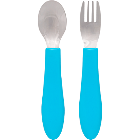 Kit Talheres Buba Zoo Azul - Buba