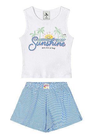 Conjunto Sunshine Azul - Tam 4 - Quimby