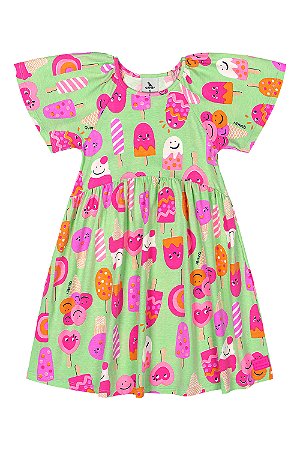 Vestido Sorvete Verde - Tam 4 - Quimby
