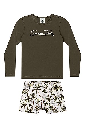 Conjunto Sunga Verde Coqueiro - Tam 6 - Quimby