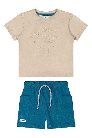 Conjunto Dino Azul - Tam 1 - Quimby