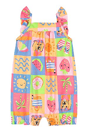 Macaquinho Dog/Sol Rosa - Tam GG - Quimby