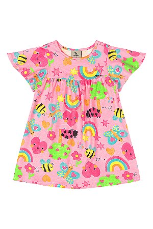 Vestido Jardim Rosa - Tam P - Quimby