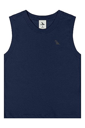 Regata em meia malha Azul Escuro - Tam 1 - Quimby