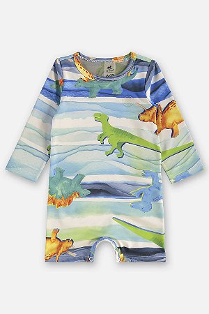 Macaquinho UV Dino Azul - 6 a 12 meses - Up Baby