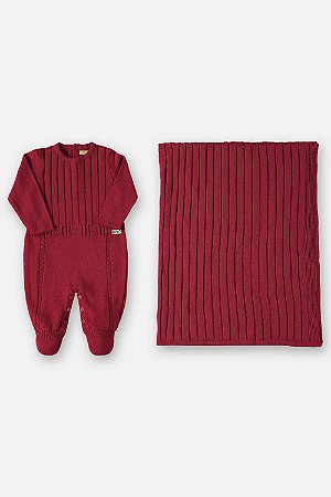 Kit Saída Maternidade + Manta Vermelho RN - Up Baby