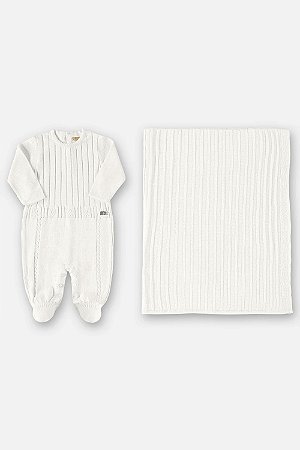 Kit Saída Maternidade + Manta Off White - RN - Up Baby