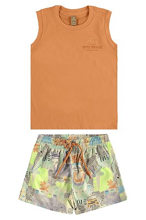 Conjunto Regata Tangerina - Tam 4 - Up Baby