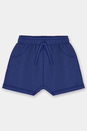 Short em Moletom Azul - Tam G - Up Baby