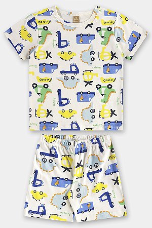 Pijama Bermuda Carros - Tam 2 - Up Baby