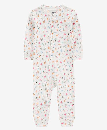 Macacão Floral Ivory - 4T (4 a 5 anos) - Carter's