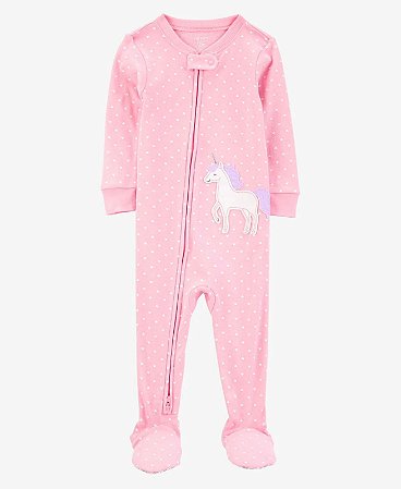 Pijama com pezinho Unic Rosa - 24m (18 a 24 meses) - Carter's