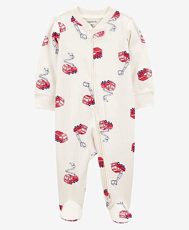 Pijama Macacão Branco Bombeiro - RN - Carter's