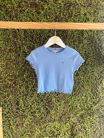 Camiseta Ribana Cloudy Azul Tam 4 - Tommy Hilfiger