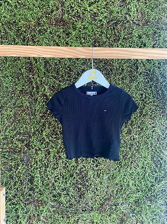 Camiseta Ribana Preta Tam 4 - Tommy Hilfiger