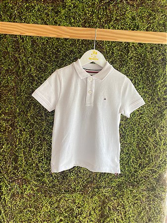 Polo Clássica Bright Branca Tam 4 - Tommy Hilfiger