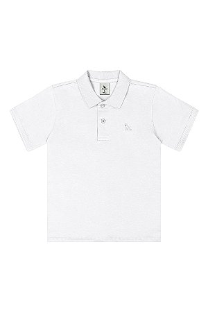 Polo em meia malha Branca Tam 4 - Quimby