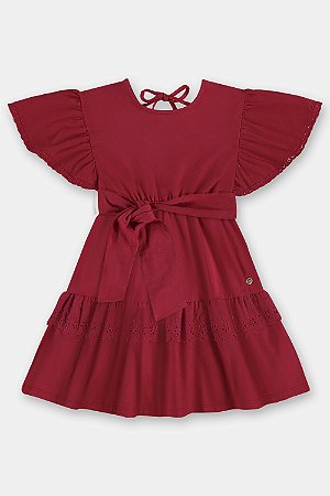 Vestido cintura amarrada Vermelho Tam 8 - Up Baby