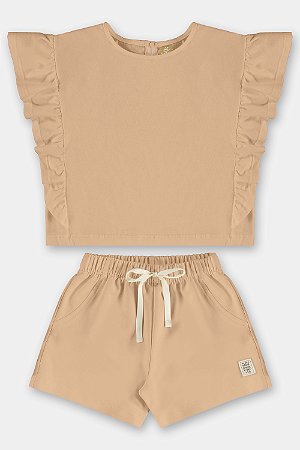 Conjunto Short Molecotton Pêssego Tam 6 - Up Baby