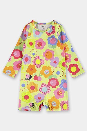 Macaquinho UV Colorido Flores 0 a 6 meses - Up Baby