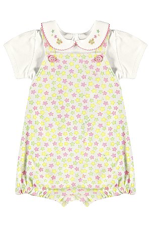 Conjunto Body e Jardineira Estrelas M - Up Baby