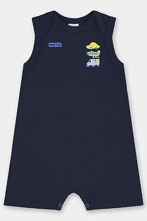 Macaquinho Regata Azul Carro Tam 1 - Up Baby