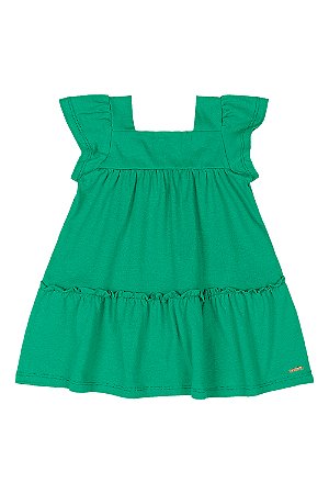 Vestido Manga Curta Verde P - Quimby