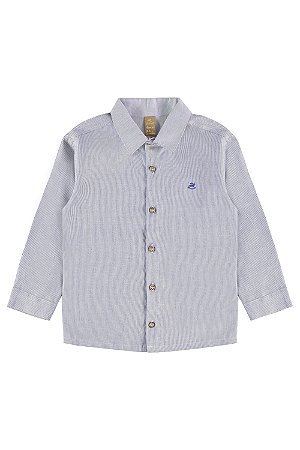 Camisa Listrado Fio Manga Longa Azul Tam 1 - Up Baby