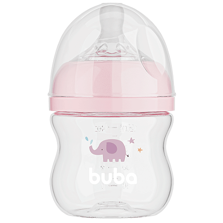 Mamadeira Easy Flow 120ml Elefante Rosa - Buba