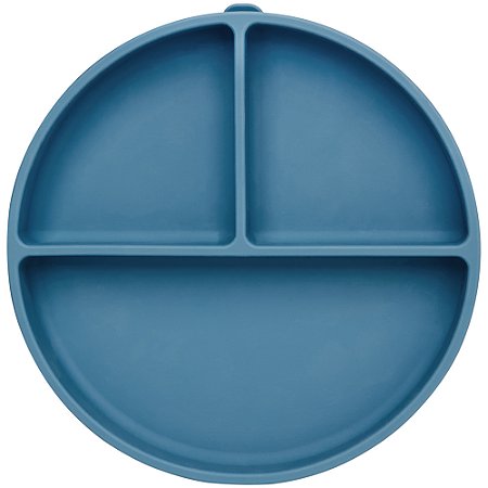Pratinho em Silicone com ventosa Azul Escuro - Buba