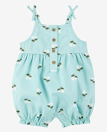 Romper Verde Floral - 18m (12 a 18 meses) - Carter's