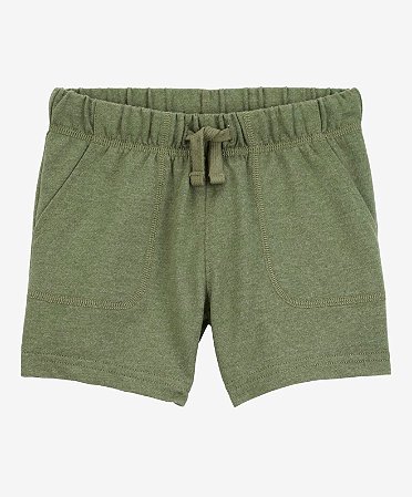 Short Moletom Verde Militar - 12m (9 a 12 meses) - Carter's