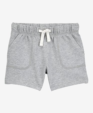 Short Cinza Moletom com Puxador - 12m (9 a 12 meses) - Carter's