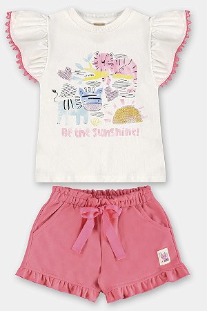 Conjunto Luz do Sol Rosa - Tam 3 - Up Baby